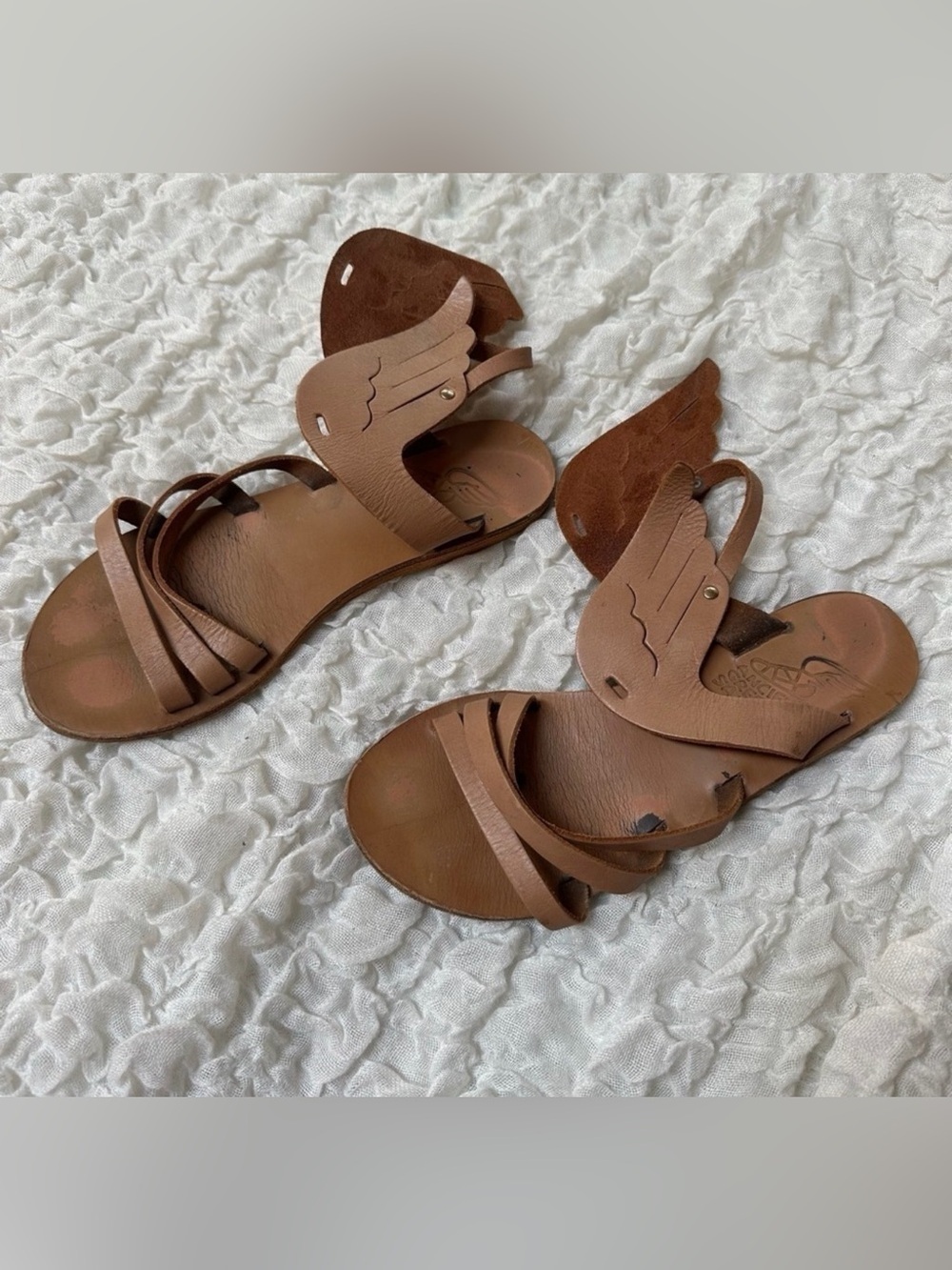 Ancient Greek Sandals Ikaria Leather Sandals EU36 US 6 AS IS Repair Project